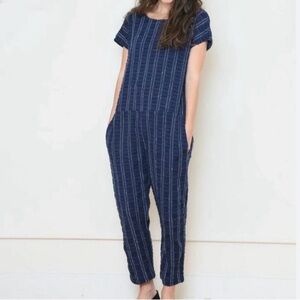 Ace & Jig Compass Turnaround Jumpsuit Romper Jumper Navy Blue Sz S